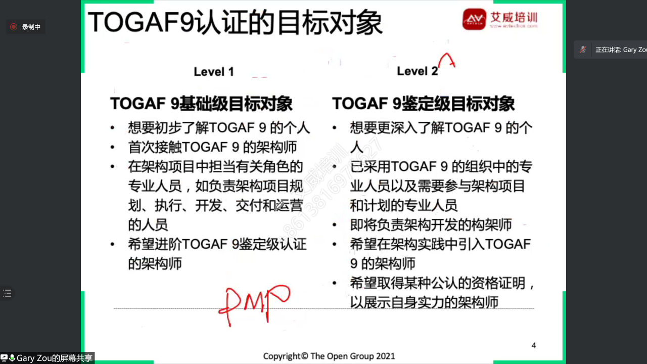 第64期|企业架构师TOGAF直播班成功开课,在家也能上“面授”!