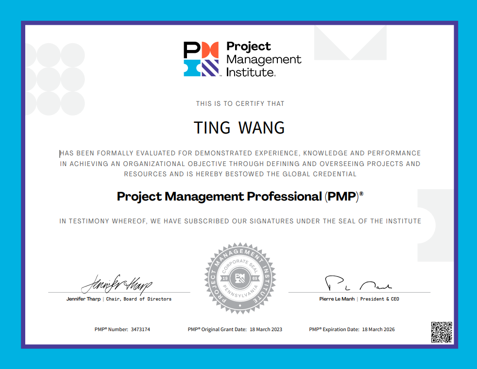 PMP拿证了！感谢艾威，感谢老张！缩略图