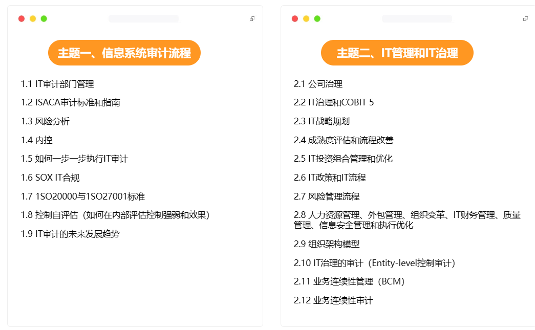 第44期|IT审计CISA认证培训开班啦..........